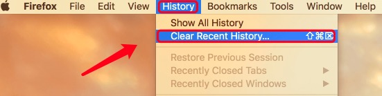 Recente geschiedenis wissen in Firefox op Mac