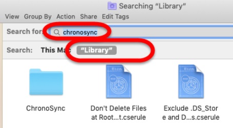 ChronoSync 및 관련 파일 제거
