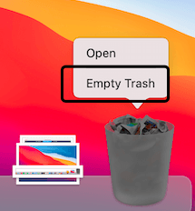 Empty Trash to Permanently Remove Aiseesoft Screen Recorder