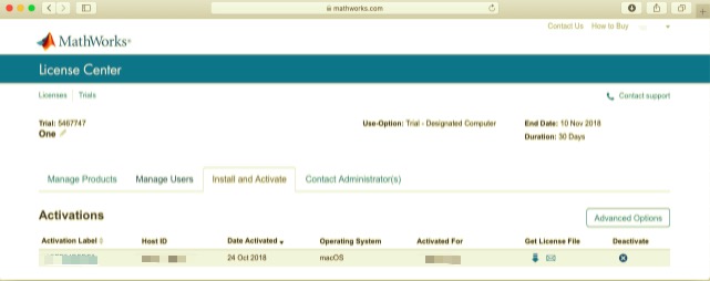 Deactivating Matlab License