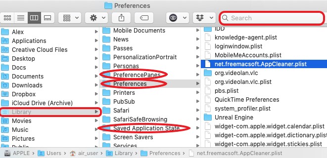 Remover caches relacionados ao AppCleaner