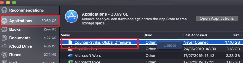 Manually Uninstall Counter-Strike on Mac