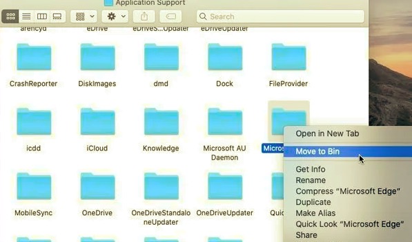 Microsoft Edge 제거 및 관련 파일 삭제 Mac