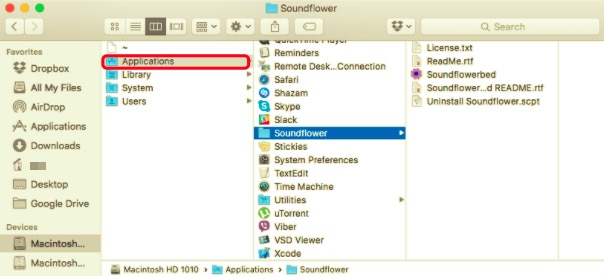 Usuń ręcznie Soundflower z komputera Mac