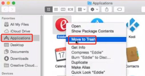 قم بإلغاء تثبيت Eddie باستخدام Terminal Mac