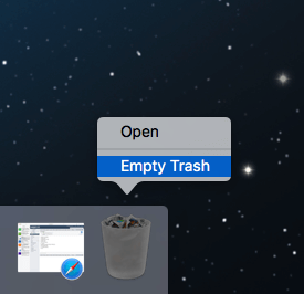 清空垃圾箱以完全卸载 Mac 家谱