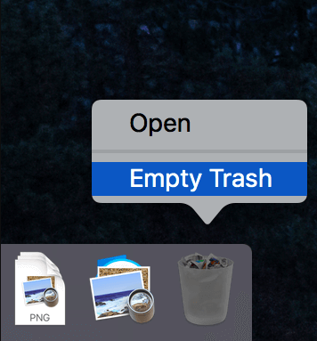 Empty the Trash to to Uninstall Mellel Completely