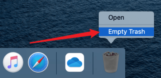 Empty Trash to Permanently Uninstall BetterTouchTool on Mac