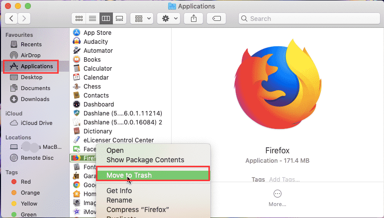 كيفية إلغاء تثبيت Firefox على نظام التشغيل Mac يدويًا