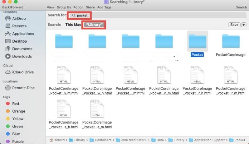 Remove Pocket and Its Associated Files