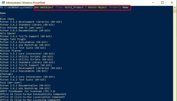 Find Installed Programs in PowerShell