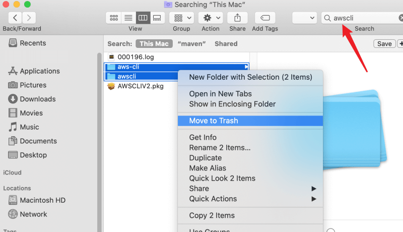 Uninstall AWS CLI on Mac Deleting Its Files