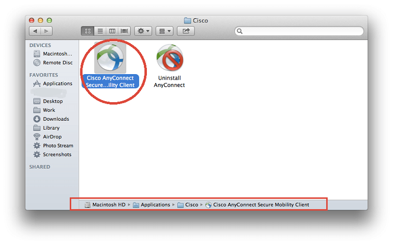 Manually Uninstall AnyConnect on Mac