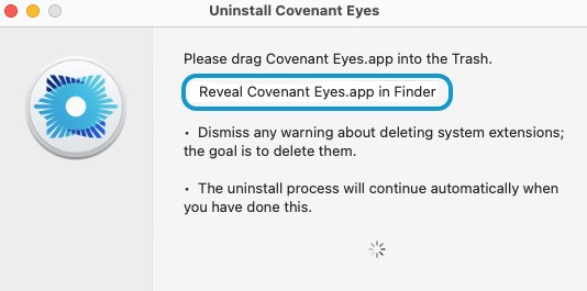 Удалить Covenant Eyes с Mac