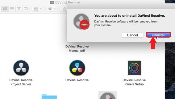 在 Mac 上手动卸载 DaVinci Resolve