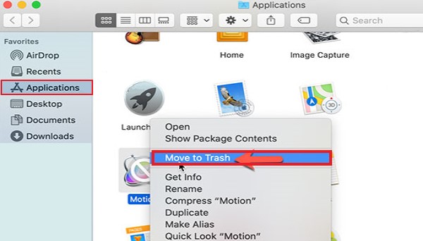 Manually Remove Motion from Mac