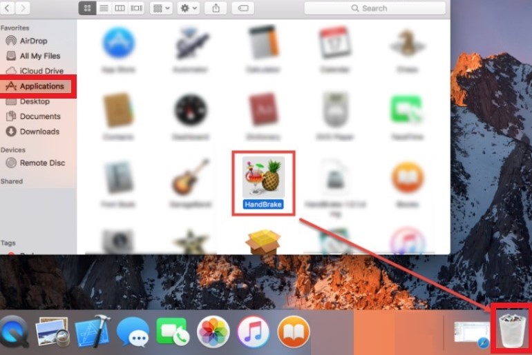Uninstall Handbrake on Mac Manually