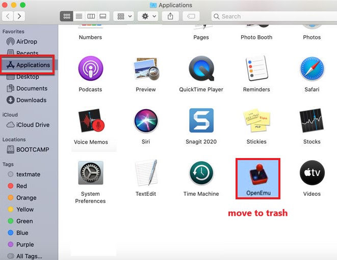 Manually Uninstall OpenEmu on Mac