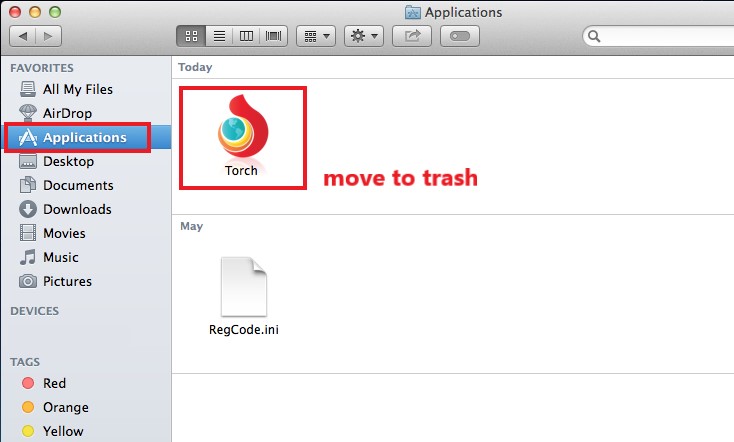 Desinstale o Torch Browser no Mac manualmente