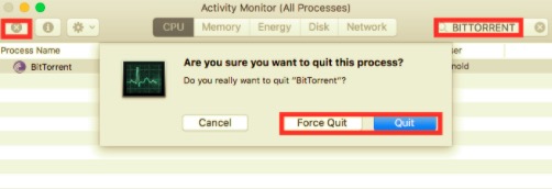 Quit BitTorrent before Uninstalling It