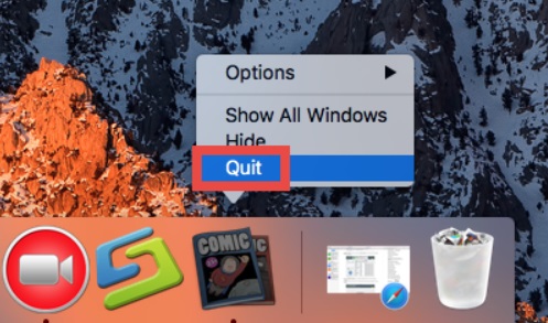 Quit and Uninstall Simple Comic on Mac