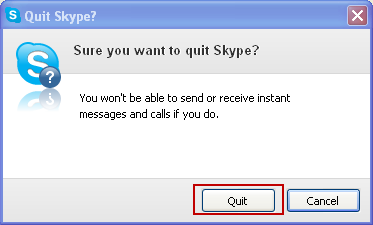 Quit Skype to Fix Can't Connect Issue on Mac