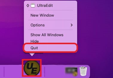 Quit UltraEdit Before Removing It