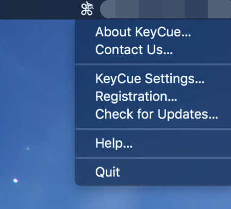 제거하려면 KeyCue를 종료하십시오.