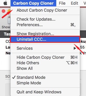 Uninstall CCC Using Its Uninstaller