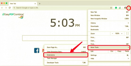 Remove EasyPDFCombine from Chrome on Mac