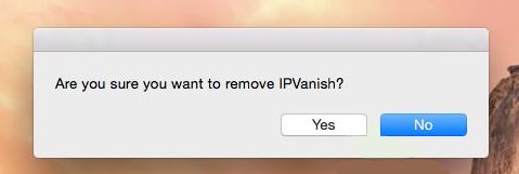 Вручную удалить IPVanish на Mac