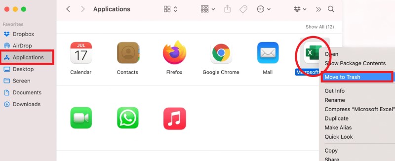 Uninstall Excel on Mac Manually
