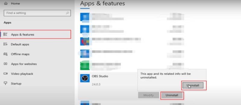 Easily Uninstall OBS on Windows PC