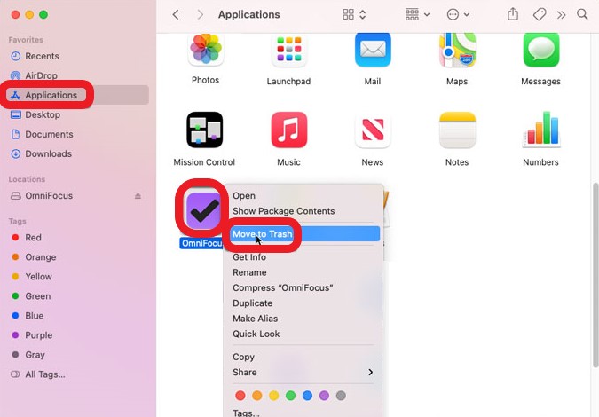 How to Uninstall Omnifocus on Mac Manually
