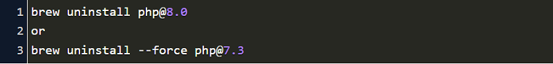 Uninstall PHP on Mac using Terminal