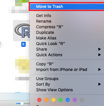 R voor Mac handmatig verwijderen