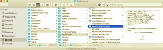 在 Mac 上使用相关文件卸载 Vim