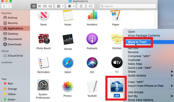 Удаление Xtreme Download Manager вручную на Mac