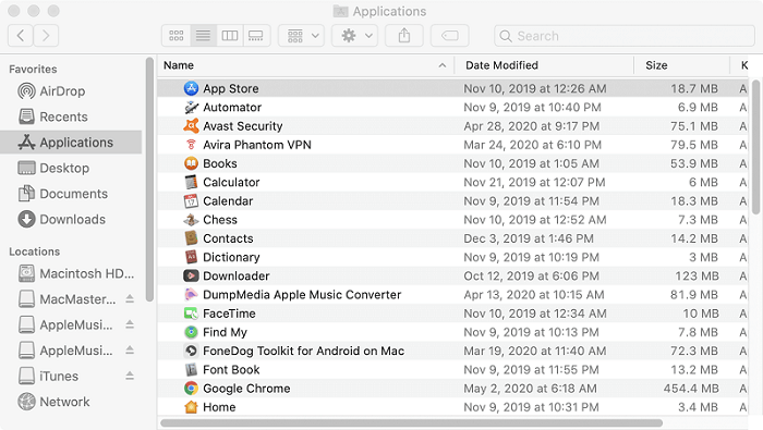 Uninstall Application to Free up Storage on Mac