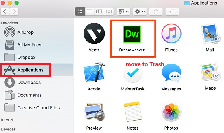 Manually Uninstall Dreamweaver CS3 on Mac