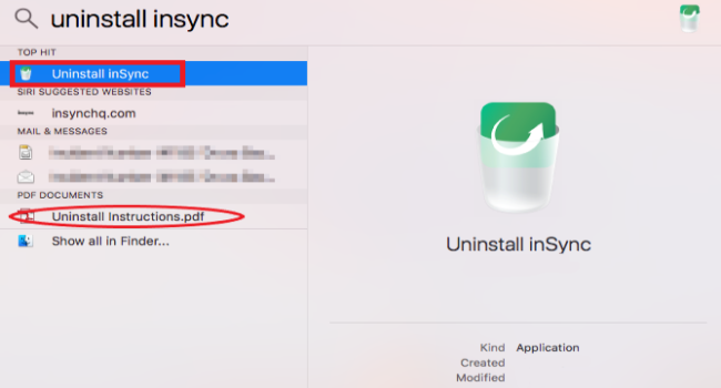 Desinstale manualmente o Druva InSync no Mac