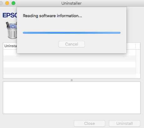 Desinstalar manualmente o software Epson no Mac
