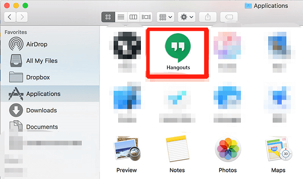 Odinstaluj Hangouts na Macu ręcznie