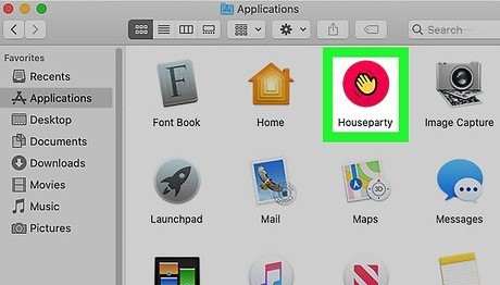 Verwijder Houseparty op Mac handmatig