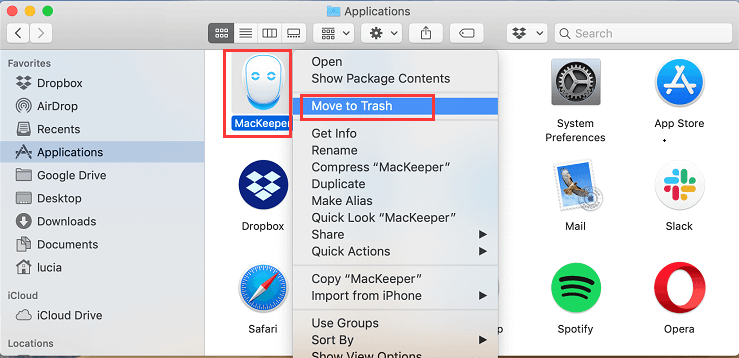 在Mac上卸载MacKeeper