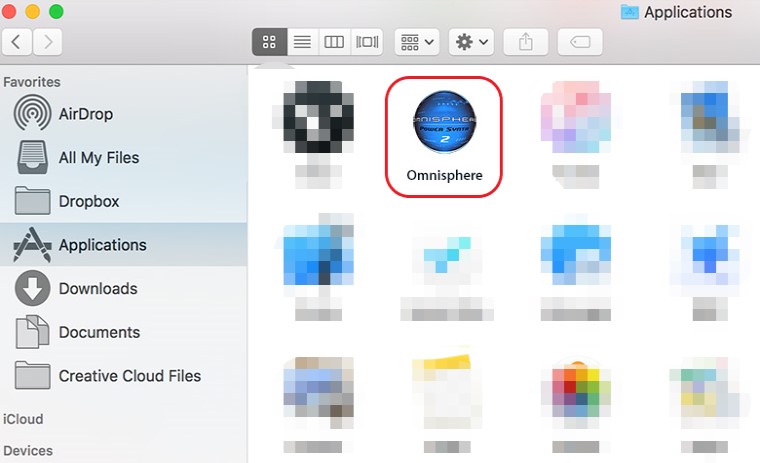 Omnisphere handmatig verwijderen op Mac