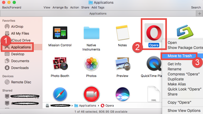 Mac에서 Opera를 쉽게 제거하는 방법