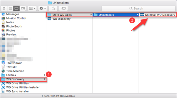 Удалите WD Discovery с Mac с помощью программы удаления