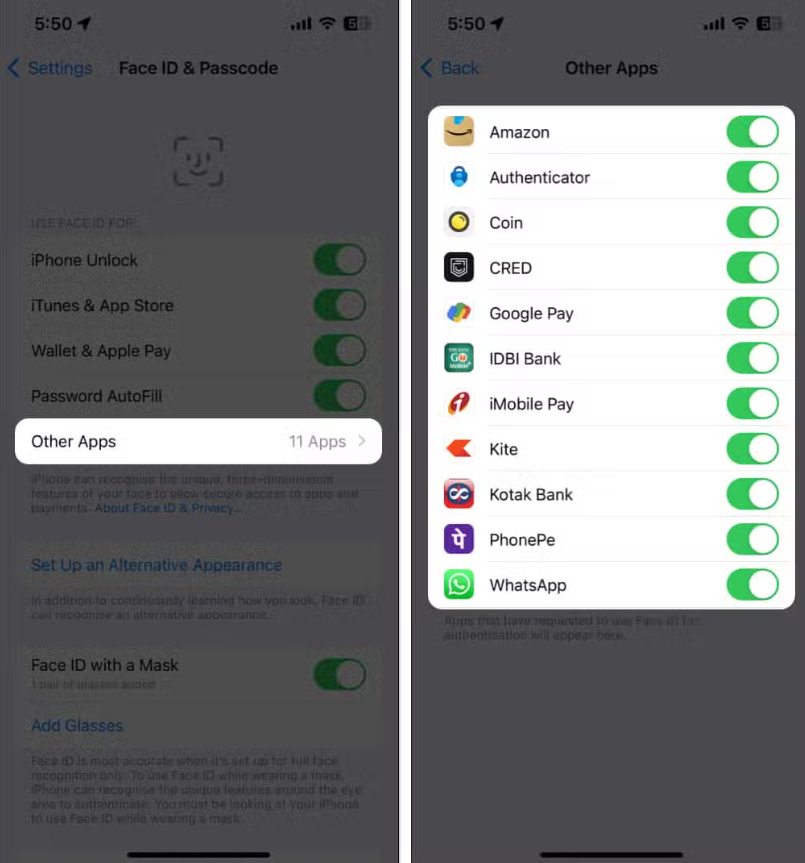 Turn Off Face ID