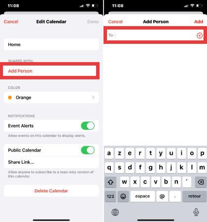 Add Person Share Calendar